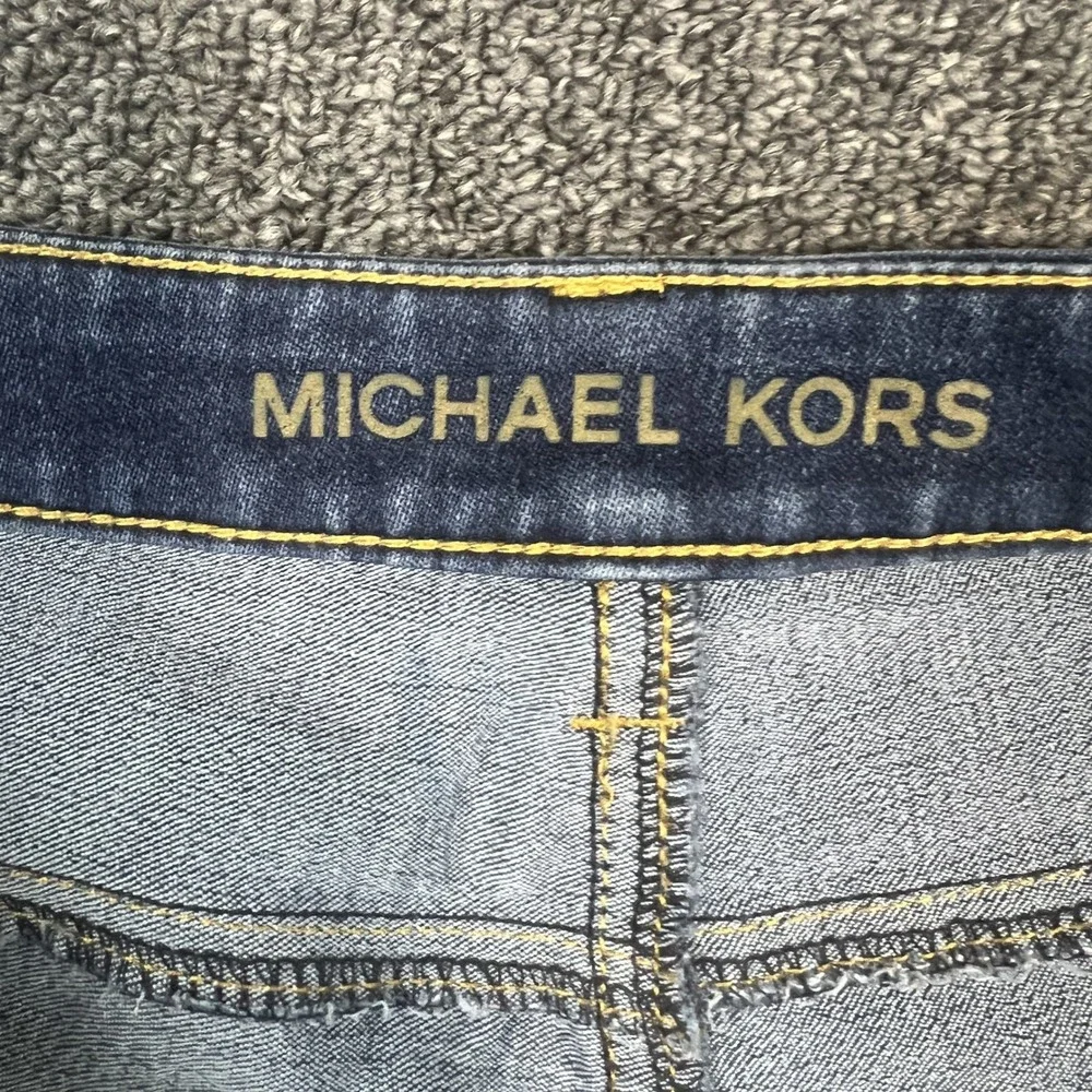 Michael Kors Y2K Skinny Jeans 4 Blue Indigo Denim Classic Minimalist Tapered Leg